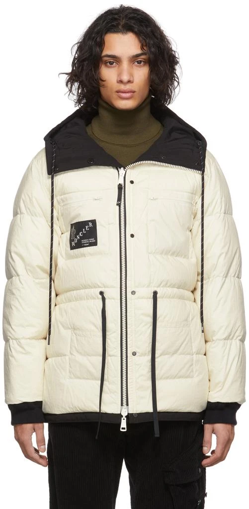 商品Moncler|7 Moncler FRGMT Hiroshi Fujiwara Reversible Off-White Down Glostery Jacket,价格¥16758,第1张图片