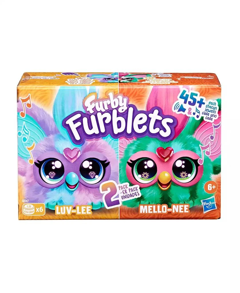 商品Furby|Furblets Luv-Lee Mello-Nee 2-Pack Mini Electronic Plush Toy for Girls,价格¥112,第2张图片详细描述