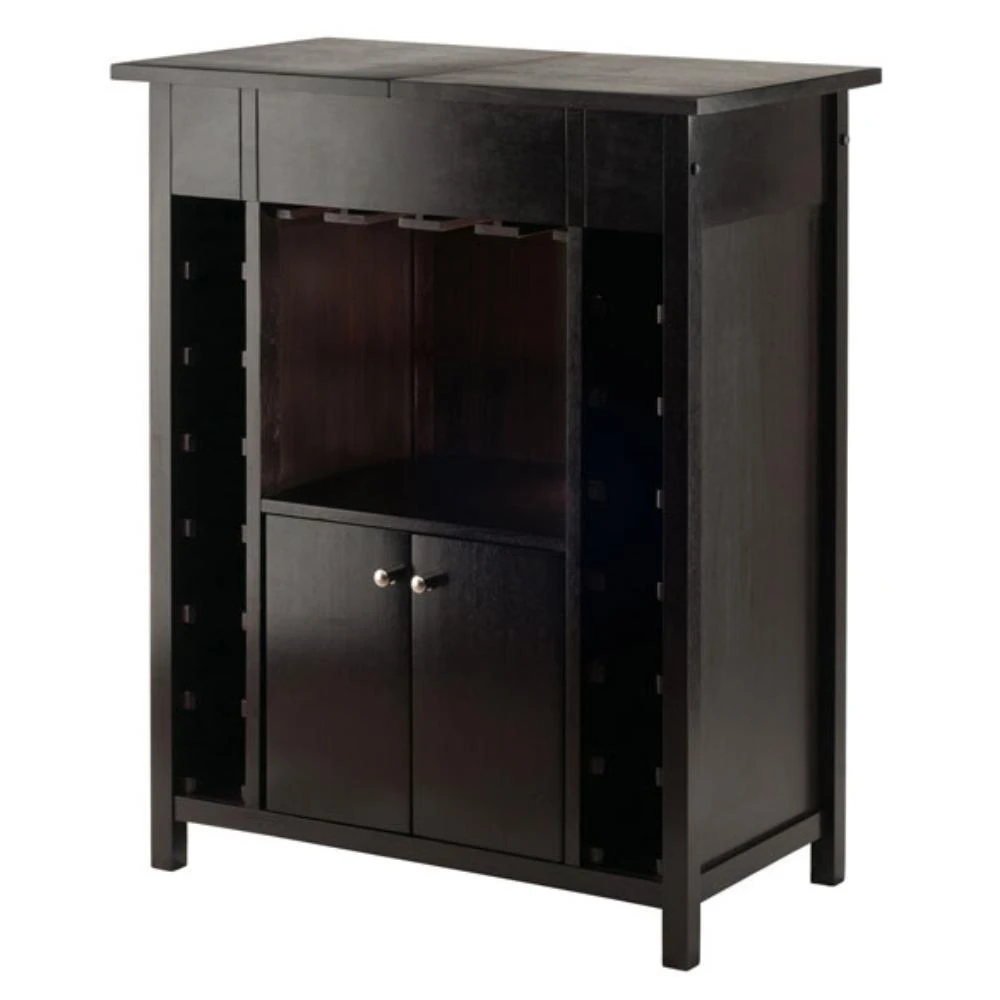 商品Hivvago|Wine Cabinet Expandable Top Espresso,价格¥3469,第1张图片