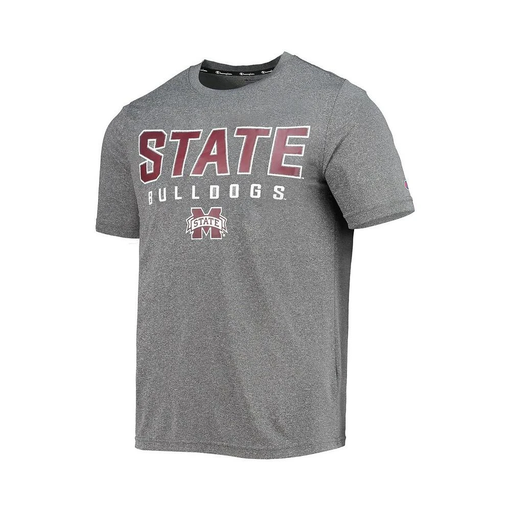 商品CHAMPION|Men's Gray Mississippi State Bulldogs Stack T-shirt,价格¥225,第2张图片详细描述