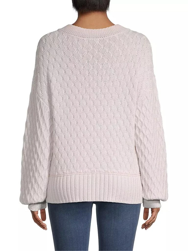 商品525 America|Cotton Mixed-Stitch V-Neck Sweater,价格¥677,第5张图片详细描述