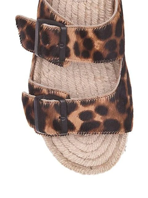商品MANEBÍ|Nordic Leopard-Print Calf Hair Espadrille Slides,价格¥579,第3张图片详细描述
