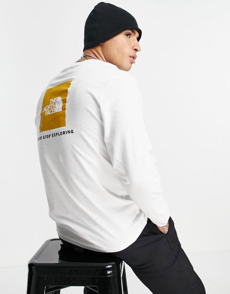 The North Face Red Box long sleeve t-shirt in white商品第1张图片规格展示