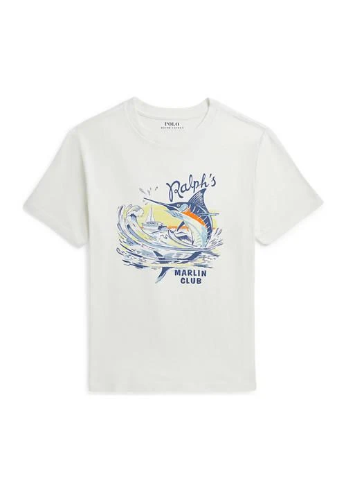 商品Ralph Lauren|Lauren Childrenswear Boys 8 20 Marlin Graphic Cotton Jersey T Shirt,价格¥300,第1张图片