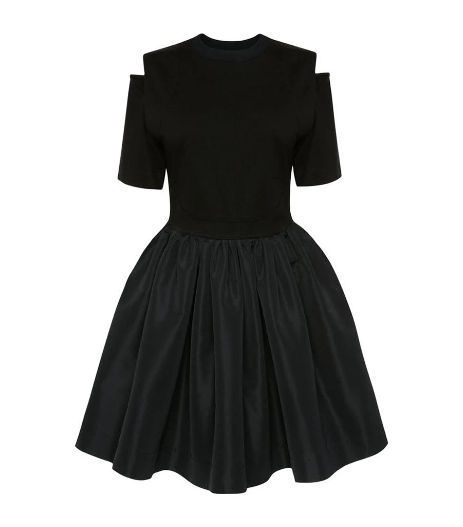 商品Alexander McQueen|Cold-Shoulder Hybrid Mini Dress,价格¥9856,第1张图片