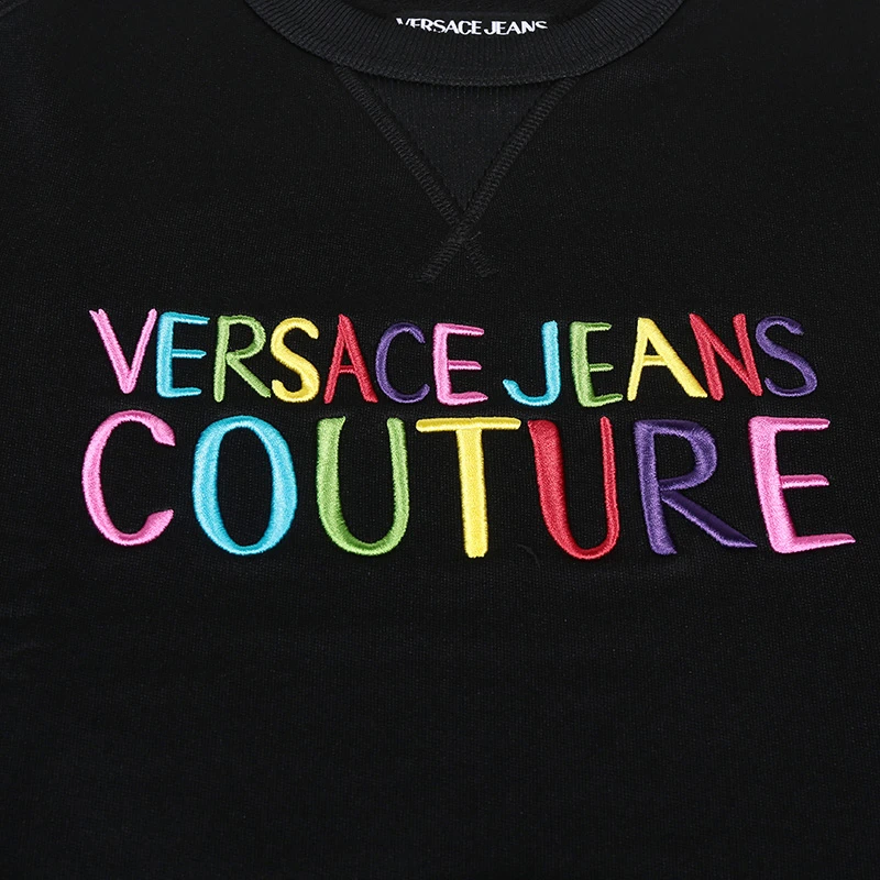 VERSACE JEANS 女士黑色长袖卫衣运动衫 B6HVB70G-30325-899 商品