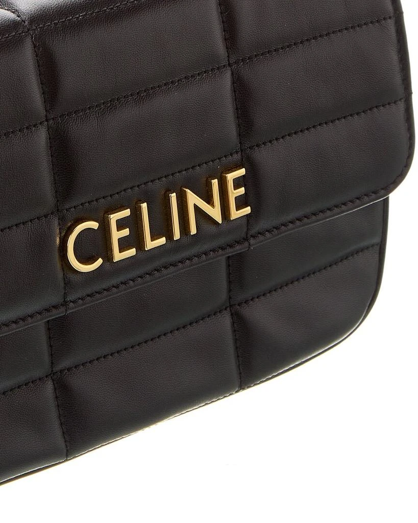 商品Celine|CELINE Monochrome Quilted Leather Shoulder Bag,价格¥20287,第3张图片详细描述