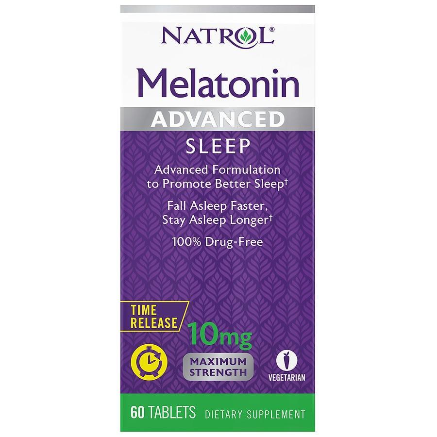 商品Natrol|Advanced Sleep Melatonin 10 mg Dietary Supplement Tablets,价格¥115,第1张图片