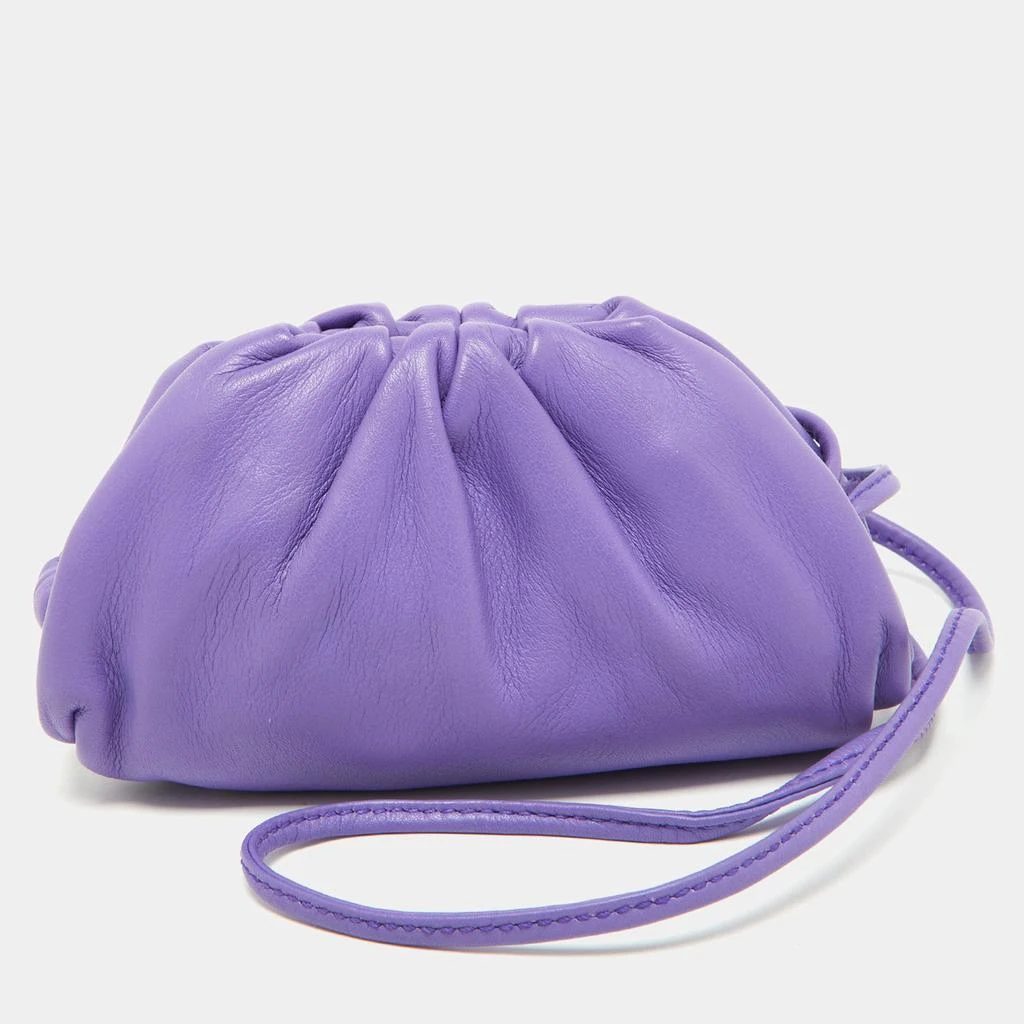 商品[二手商品] Bottega Veneta|Bottega Veneta Purple Leather The Pouch Coin Purse,价格¥11823,第1张图片