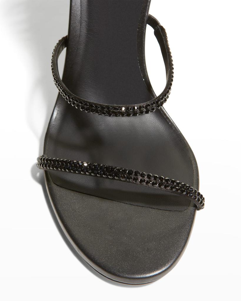 105mm Shimmery Snake-Wrap Stiletto Sandals商品第5张图片规格展示
