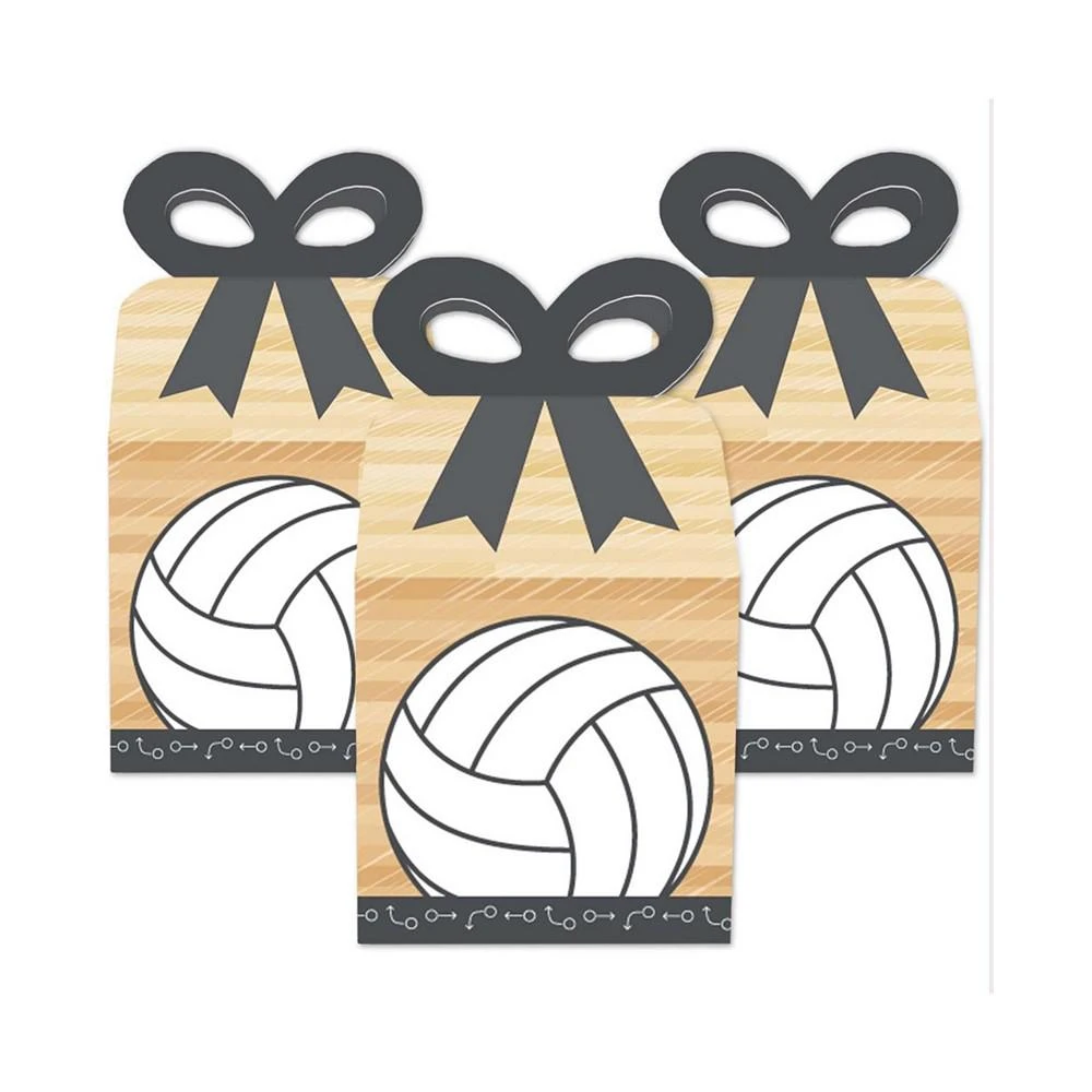 商品Big Dot of Happiness|Bump, Set, Spike - Volleyball - Square Favor Gift Boxes - Party Bow Boxes 12 Ct,价格¥142,第3张图片详细描述