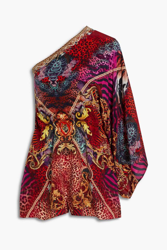 商品Camilla|One-shoulder embellished printed silk crepe de chine playsuit,价格¥2365,第5张图片详细描述
