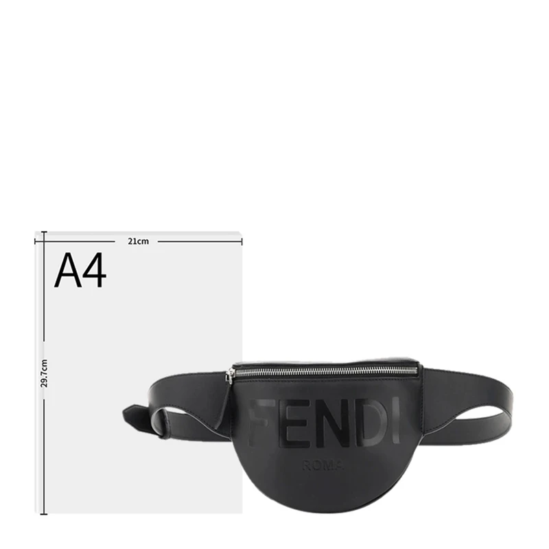 FENDI 男士黑色字母logo牛皮腰包 7VA525-AFBF-F0GXN 商品