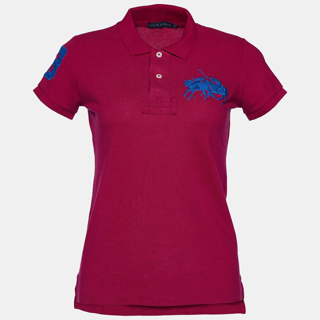 Ralph Lauren Pink Logo Embroidered Cotton Pique Polo T-Shirt S商品第1张图片规格展示