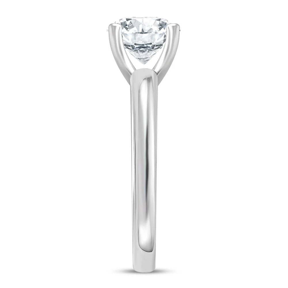 商品Diamond2Deal|3.5 Ct Round Lab Grown Diamond Solitaire Engagement Ring 14k White Gold,价格¥22693,第4张图片详细描述