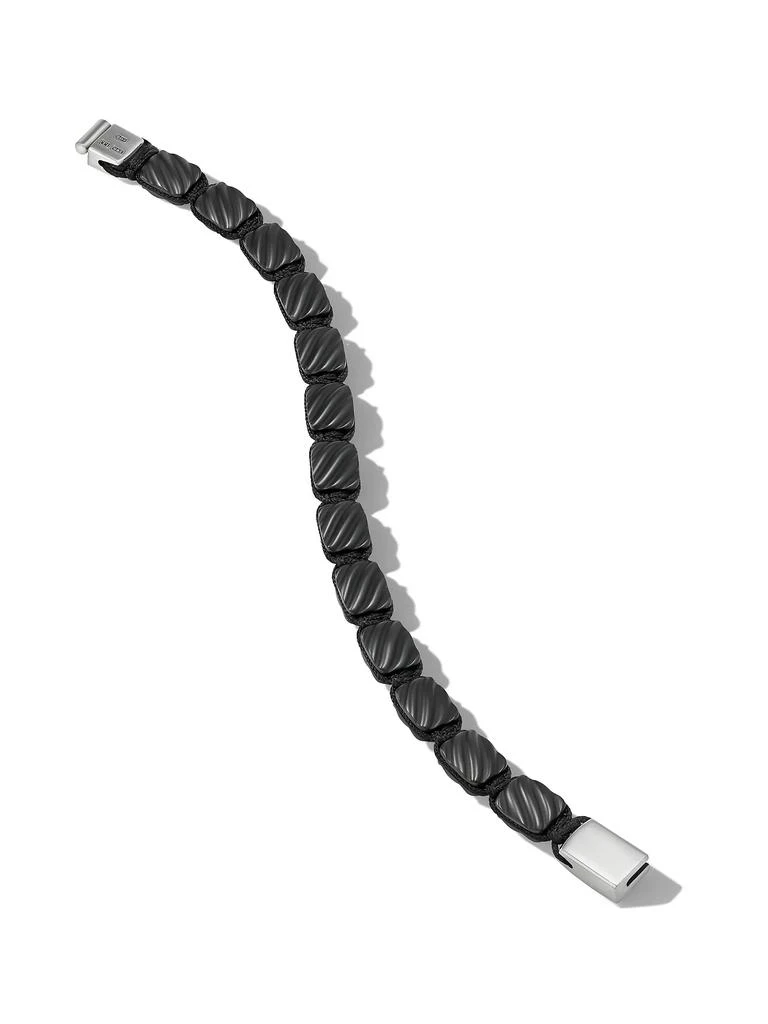 商品David Yurman|Sculpted Cable Woven Tile Bracelet in Titanium,价格¥13112,第3张图片详细描述