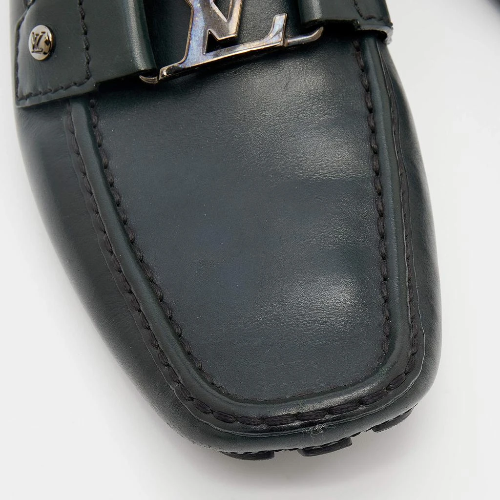 Louis Vuitton Dark Green Leather Monte Carlo Slip On Loafers Size 41.5 商品
