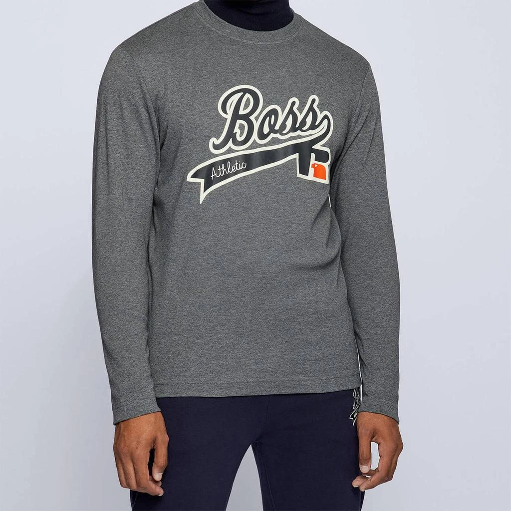 商品Hugo Boss|BOSS X Russell Athletic Men's Long Sleeve T-Shirt - Medium Grey,价格¥360,第1张图片