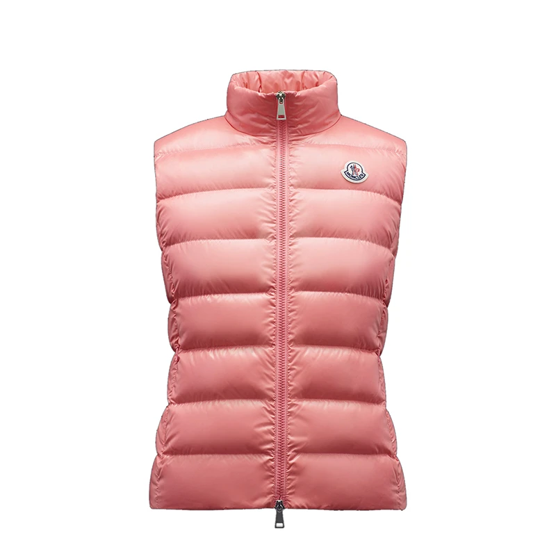 商品Moncler|Moncler/蒙克莱 22年秋冬新款 Ghany系列 珊瑚粉色无袖羽绒服马甲H20931A5250068950539,价格¥5960,第1张图片