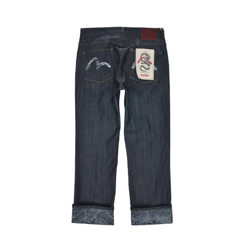 【享贝家】（国内现货-QD）Evisu 福神 波浪纹小标logo户外休闲牛仔裤 ET1MDP741ID 商品