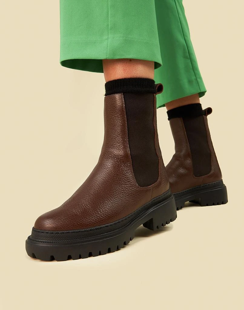 商品Madewell|Maguire Shearling-Lined Leather Cortina Chelsea Boots,价格¥2362,第4张图片详细描述