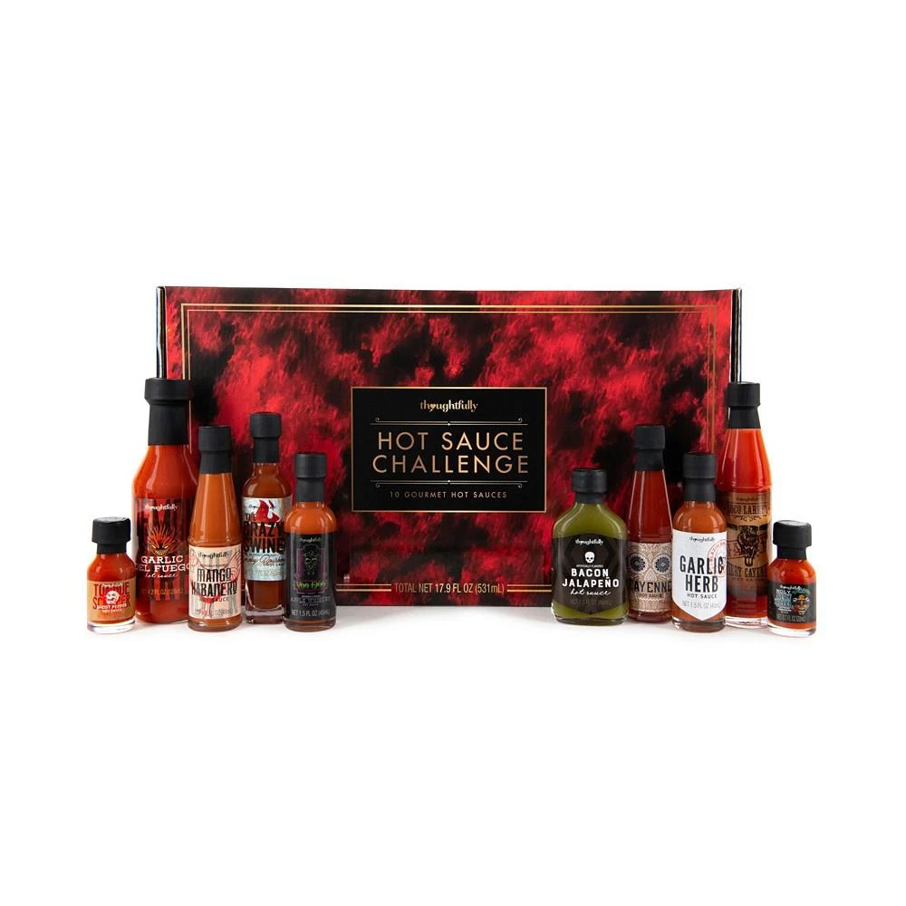 商品Thoughtfully|Gourmet, Hot Sauce Challenge Gift Set, Set of 10,价格¥373,第1张图片