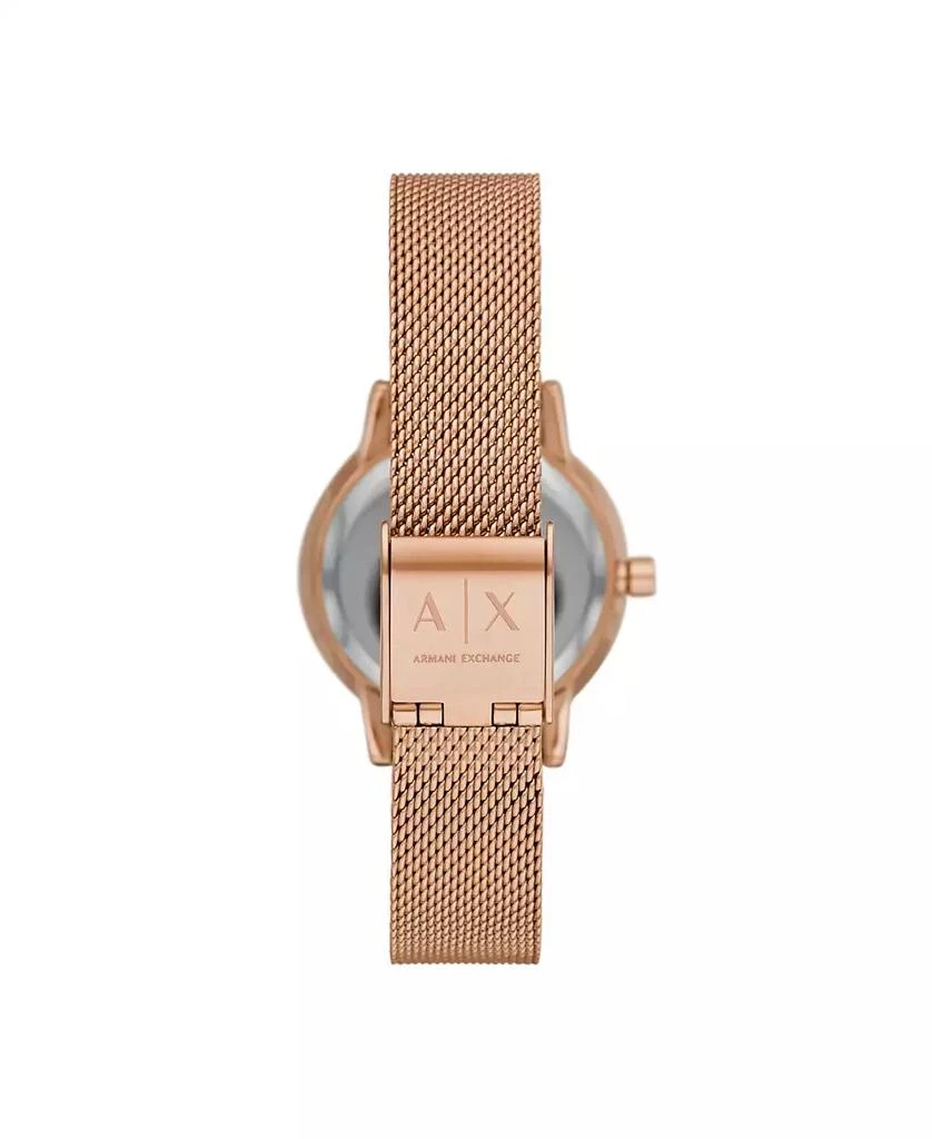 商品Armani Exchange|AX Women's Rose Gold-Tone Mesh strap Watch with Bracelet 28mm,价格¥1430,第2张图片详细描述