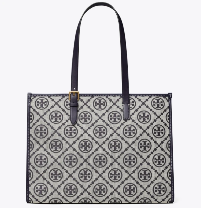 商品Tory Burch|汤丽柏琦老花满印T Monogram 手提单肩托特包（香港仓发货）,价格¥2599,第1张图片