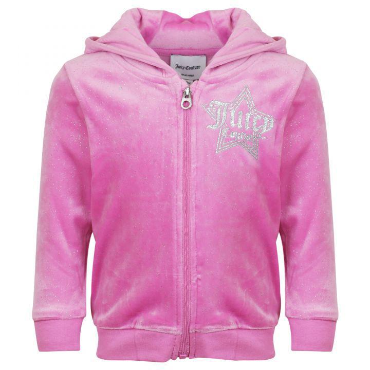 商品Juicy Couture|Pink Star Glitter Velour Tracksuit,价格¥424,第1张图片
