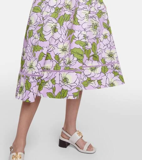 商品Tory Burch|花卉棉质府绸中长连衣裙,价格¥3802,第5张图片详细描述