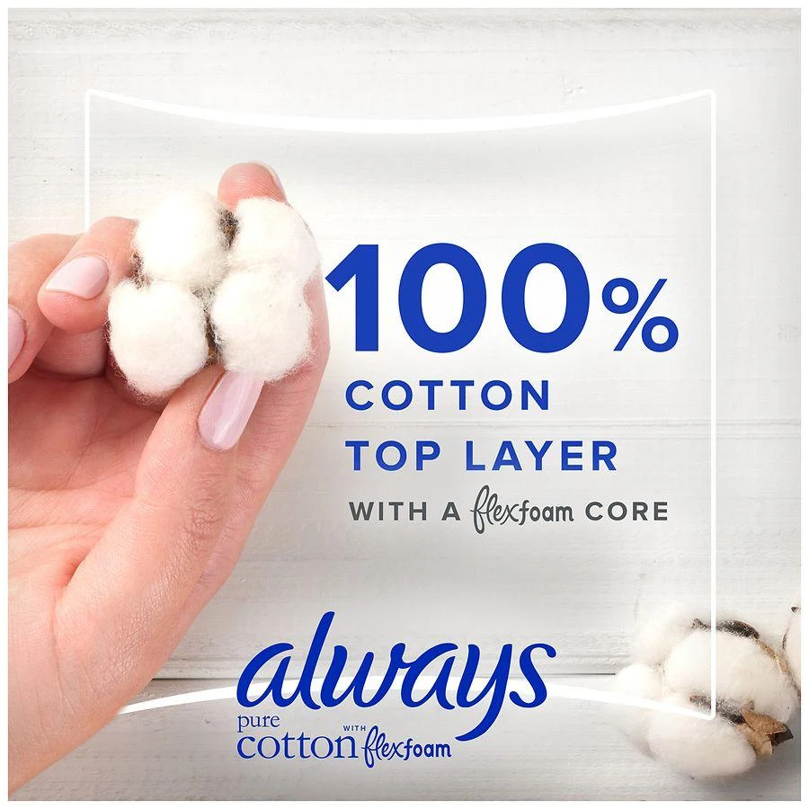 商品Always|Pads with FlexFoam, with wings No scent, Size 2, Heavy Absorbency,价格¥97,第5张图片详细描述