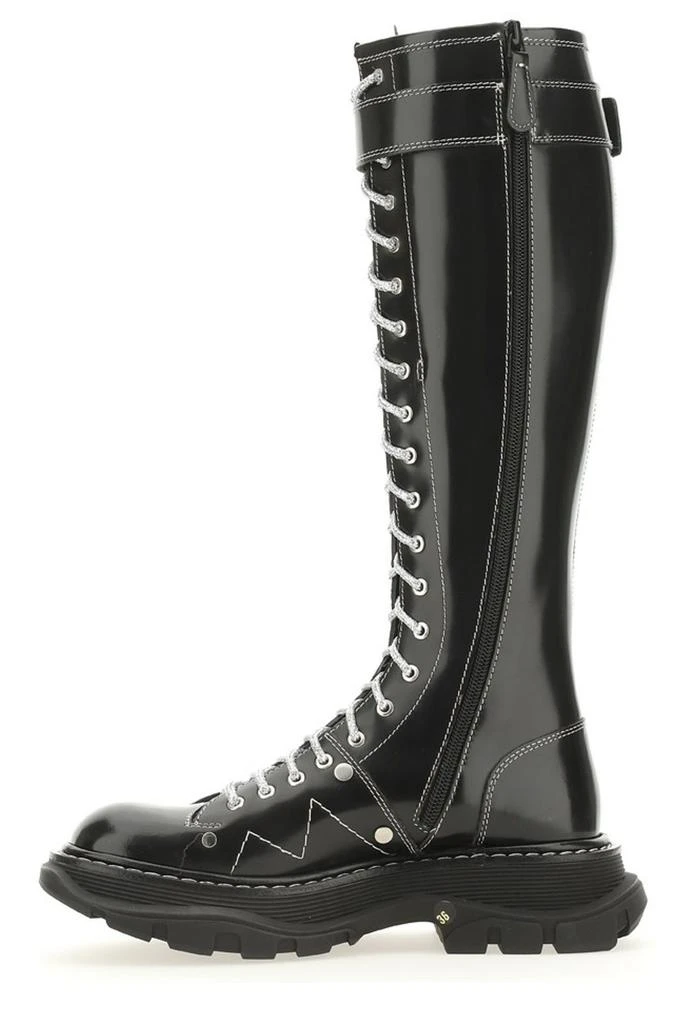 商品Alexander McQueen|Alexander McQueen Buckle Detailed Lace-Up Boots,价格¥7236,第2张图片详细描述