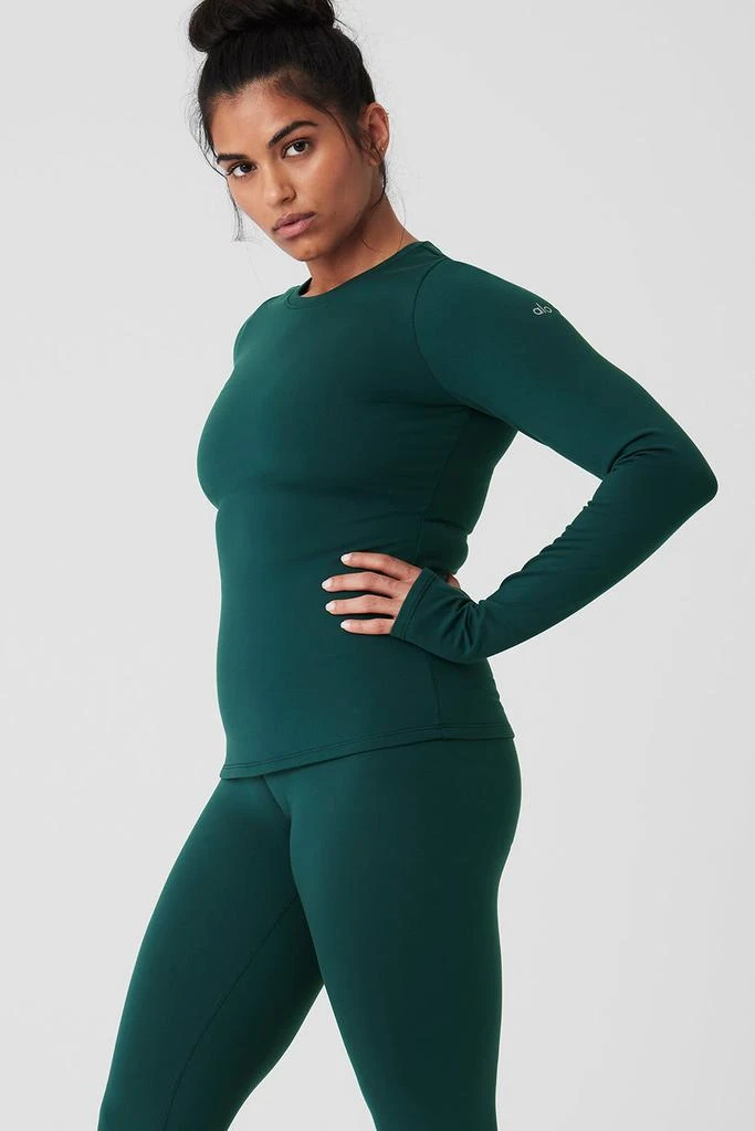 Airbrush Winter Warm Nocturne Long Sleeve - Midnight Green 商品