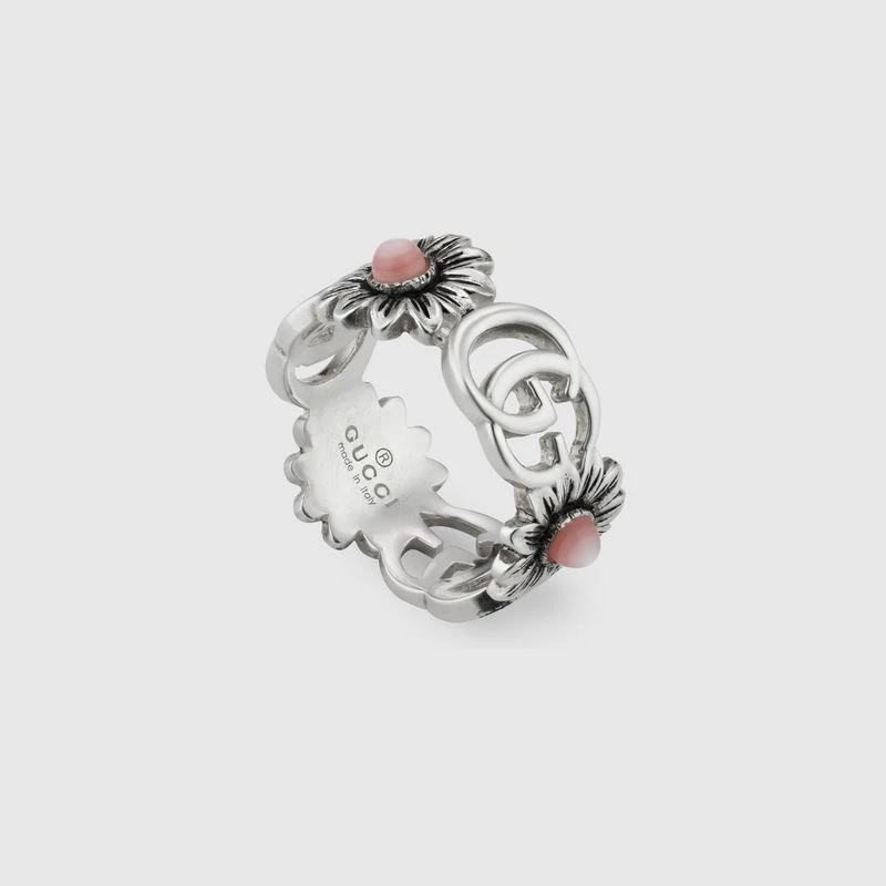 Gucci古驰925银双G珍珠母贝戒指 商品
