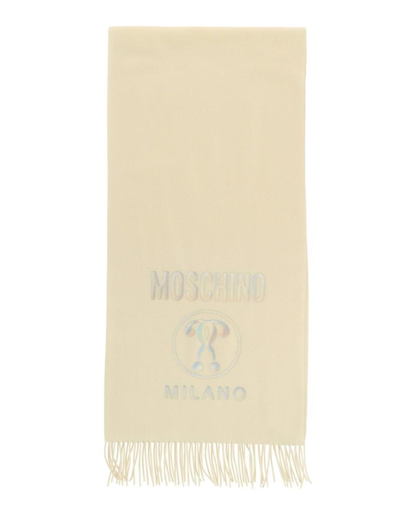 商品Moschino|Logo Fringe Wool Scarf,价格¥669,第1张图片