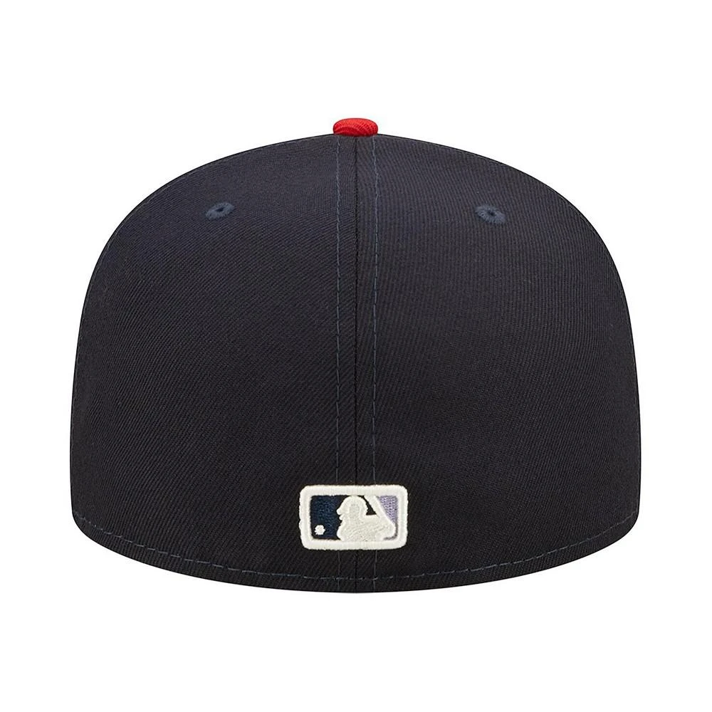 商品New Era|Men's Navy Atlanta Braves Pop Sweatband Undervisor 1995 MLB World Series Cooperstown Collection 59FIFTY Fitted Hat,价格¥278,第2张图片详细描述