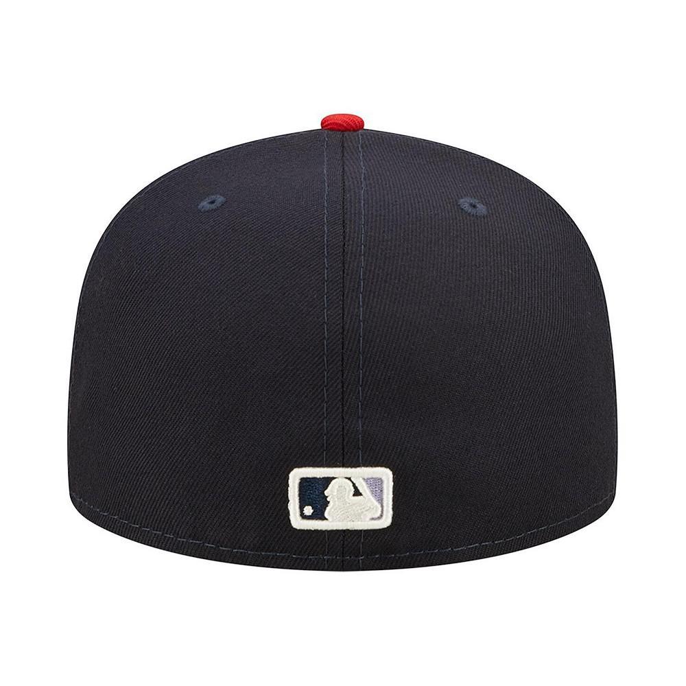 商品New Era|Men's Navy Atlanta Braves Pop Sweatband Undervisor 1995 MLB World Series Cooperstown Collection 59FIFTY Fitted Hat,价格¥266,第4张图片详细描述