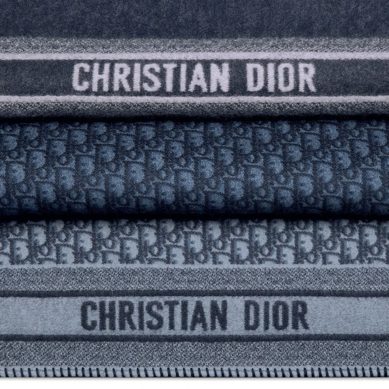 Dior 迪奥 女士蓝色羊绒围巾 商品