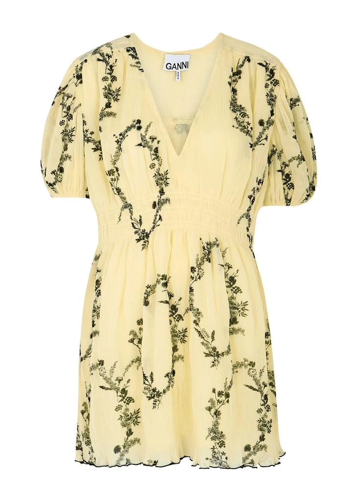 商品Ganni|Floral-print plissé dress,价格¥814,第1张图片