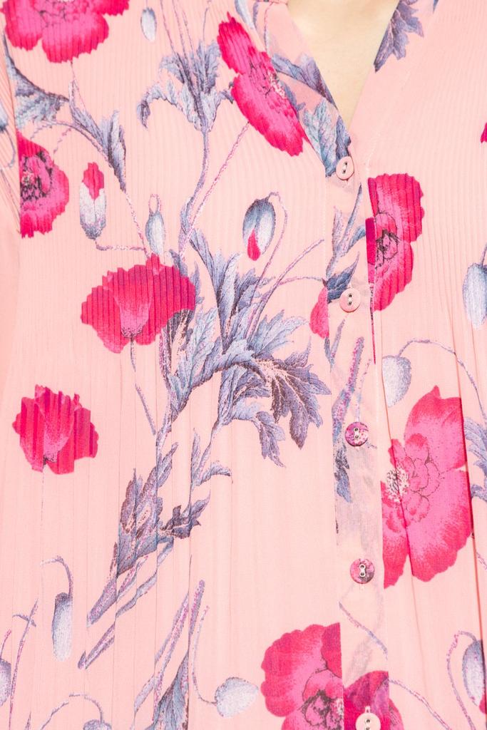 Diane von Furstenberg Floral Print Pleated Shirt商品第2张图片规格展示