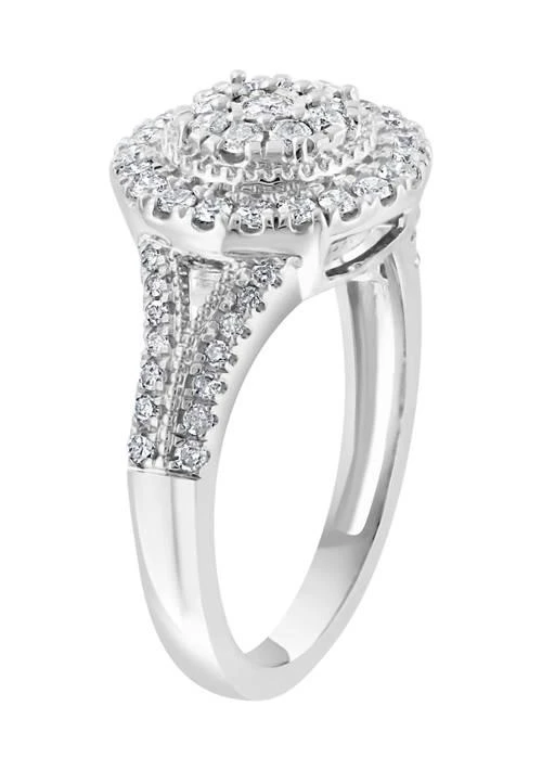 商品Effy|5 8 Ct. T.w. Diamond Miracle Set Cluster Ring In Sterling Silver,价格¥2427,第1张图片