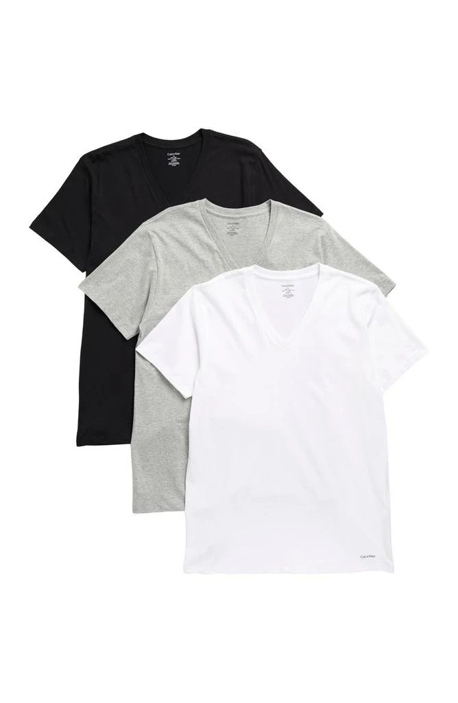 商品Calvin Klein|男士V 领 T 恤 3件装,价格¥147,第1张图片