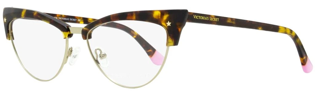 商品Victoria's Secret|Victoria's Secret Women's Cateye Eyeglasses VS5018 052 Havana/Gold 53mm,价格¥314,第1张图片