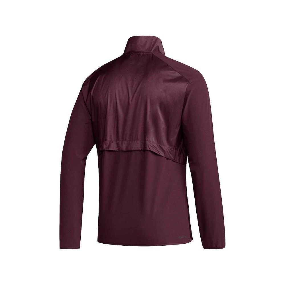 商品Adidas|Men's Maroon Texas A&M Aggies Sideline AEROREADY Raglan Sleeve Quarter-Zip Jacket,价格¥622,第3张图片详细描述