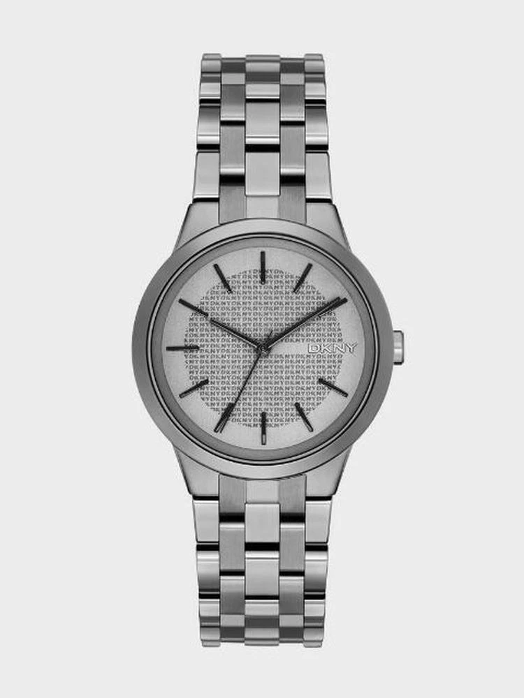 商品DKNY|Park Slope Three Hand Stainless Steel Watch- Grey-Tone,价格¥1334,第1张图片