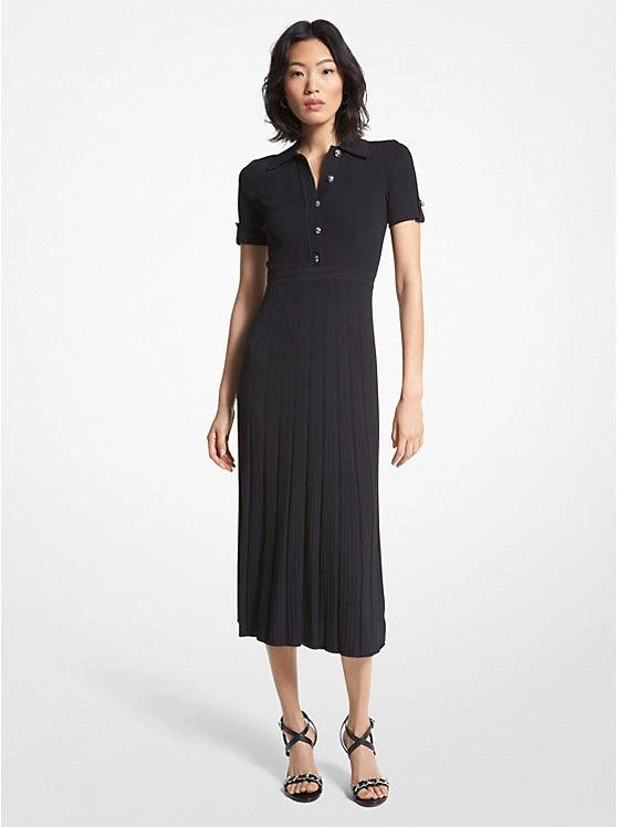 商品Michael Kors|Ribbed Stretch Knit Polo Dress,价格¥1259,第1张图片
