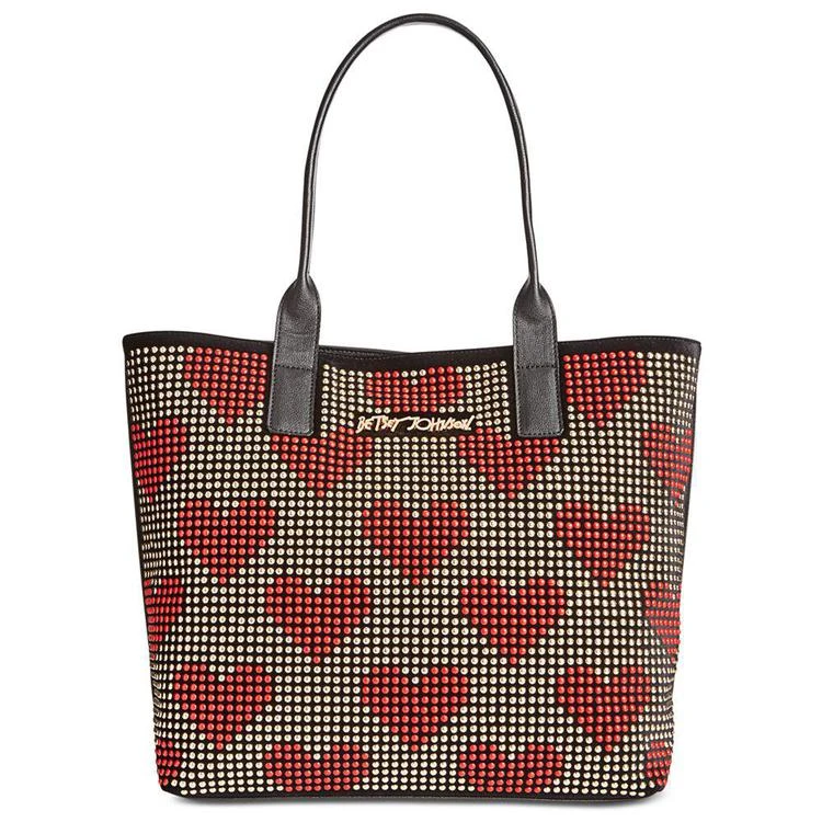 商品Betsey Johnson|Heart Studded Medium Tote,价格¥658,第1张图片