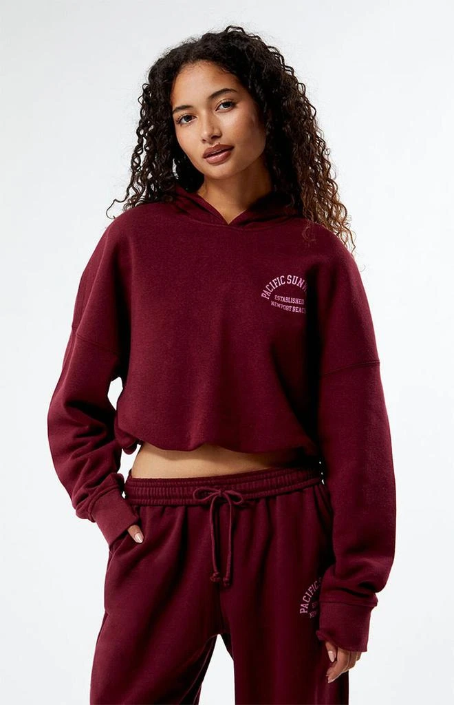 商品PacSun|Pacific Sunwear Arch Bubble Cropped Hoodie,价格¥231,第3张图片详细描述