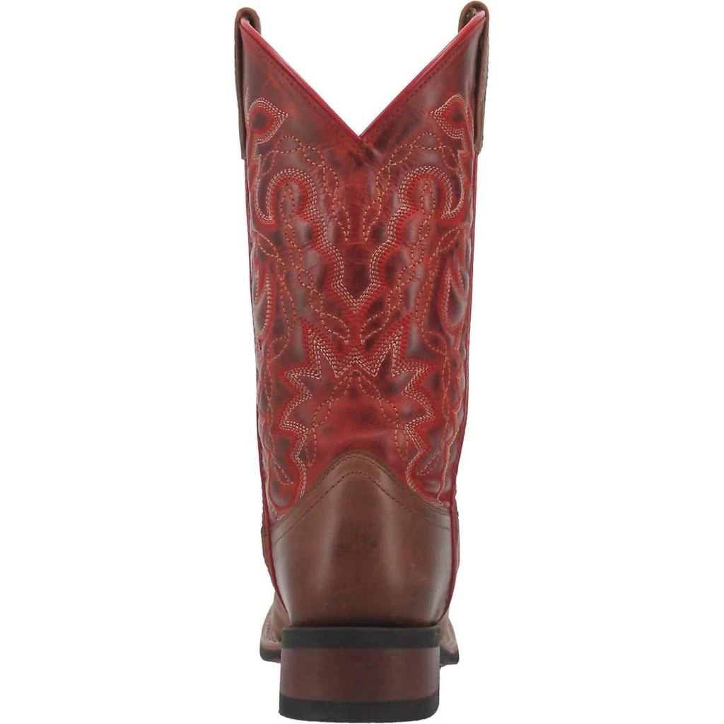商品Dan Post|Darla Leather Western Cowboy Boot In Tan/red,价格¥780,第3张图片详细描述