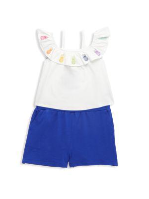 Little Girl's 2-Piece Top & Shorts Set商品第1张图片规格展示